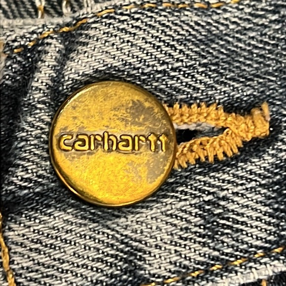 Carhartt Relaxed Fit 5-Pocket Jeans Medium Blue Wash Cotton 101483 Work 36x28.5 - Picture 4 of 14